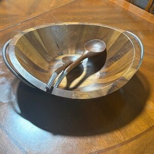 Nambe Kitchen Bowl & Server Spoons